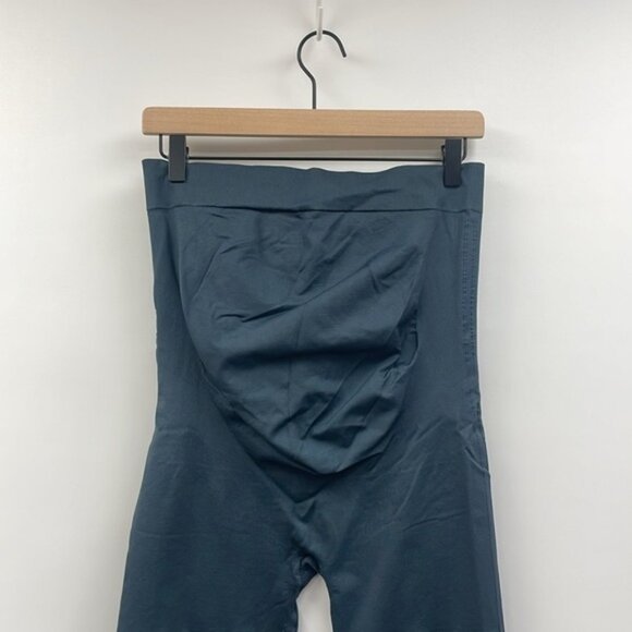 BLANQI Everyday Maternity High Rise Support 7/8 Ankle Leggings Blue Large - Picture 3 of 8